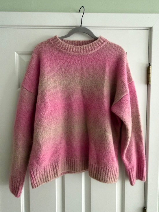 rag & bone Sweaters - rag & bone Pink Ombre Crewneck Sweater